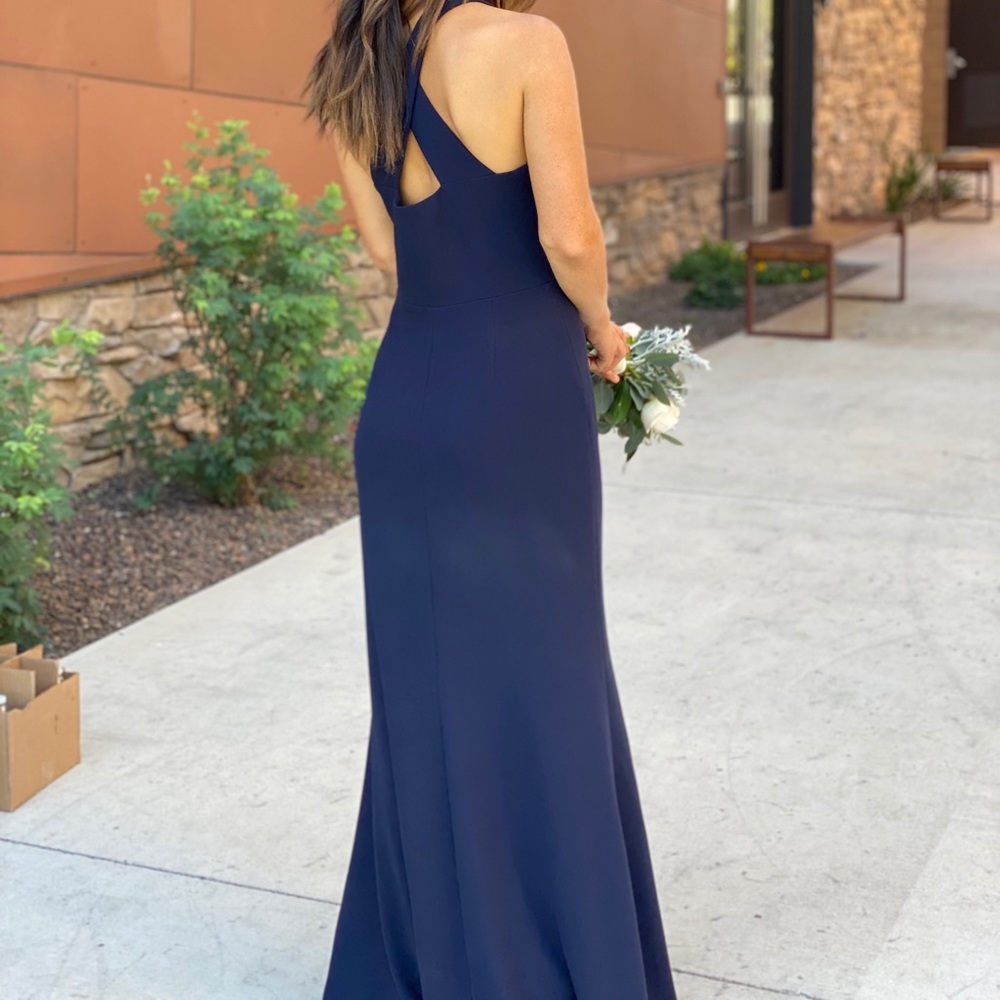 Bhldn long racer back Navy blue Klara dress size 2